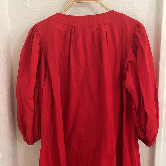 SAINT LAURENT RIVE GAUCHE Women's Vintage Mini Dress Size 4 In Red - Picture 6 of 8